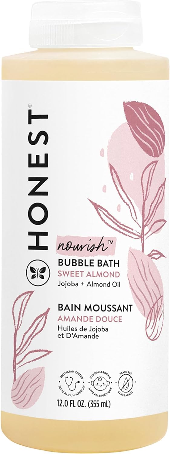 The Honest Company Foaming Bubble Bath & Baby Wash, Tear-Free, Hypoallergenic, Natural Formula, Lavender Calm Scent, 12 fl oz Halalzen