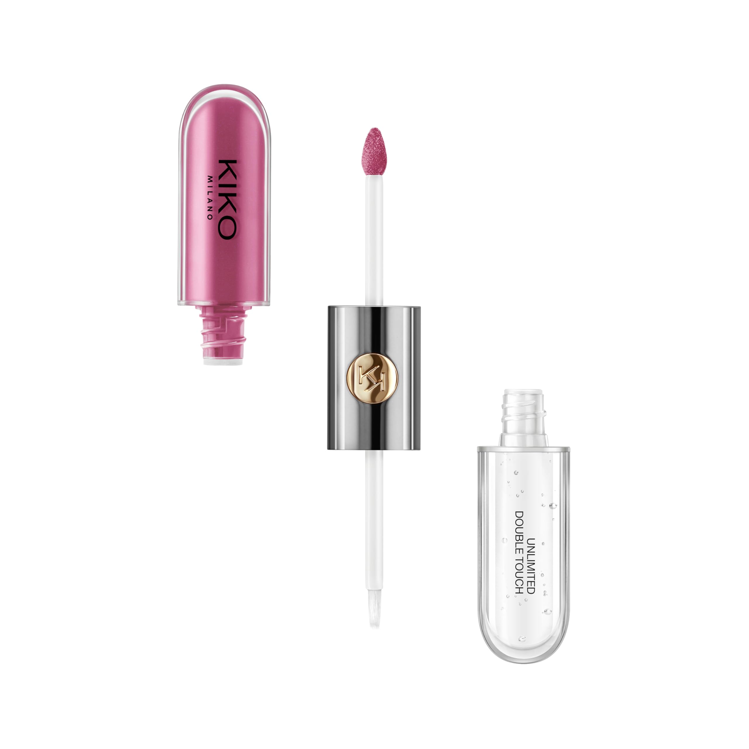 KIKO Milano Unlimited Double Touch 120, Liquid Lipstick With A Bright Finish In A Two-Step Application. Lasts Up To 12 Hours. No-Transfer Base Colour Halalzen