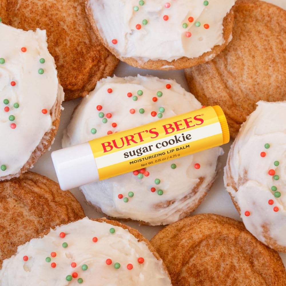 Burt’s Bees Lip Balm Gift Set, Cinnamon Apple Crisp, Vanilla Bean, Peppermint, Lip Balm Multipack, 100% Natural Origin, 3x4.25g Halalzen
