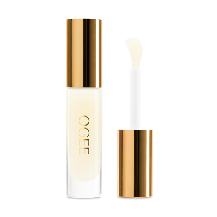 Ogee Beyond Clean Lip Gloss - Certified Organic Lip Gloss for Women - Effortlessly Plump, Hydrate & Add High-Shine Color, Freesia - Desert Rose Shimmer