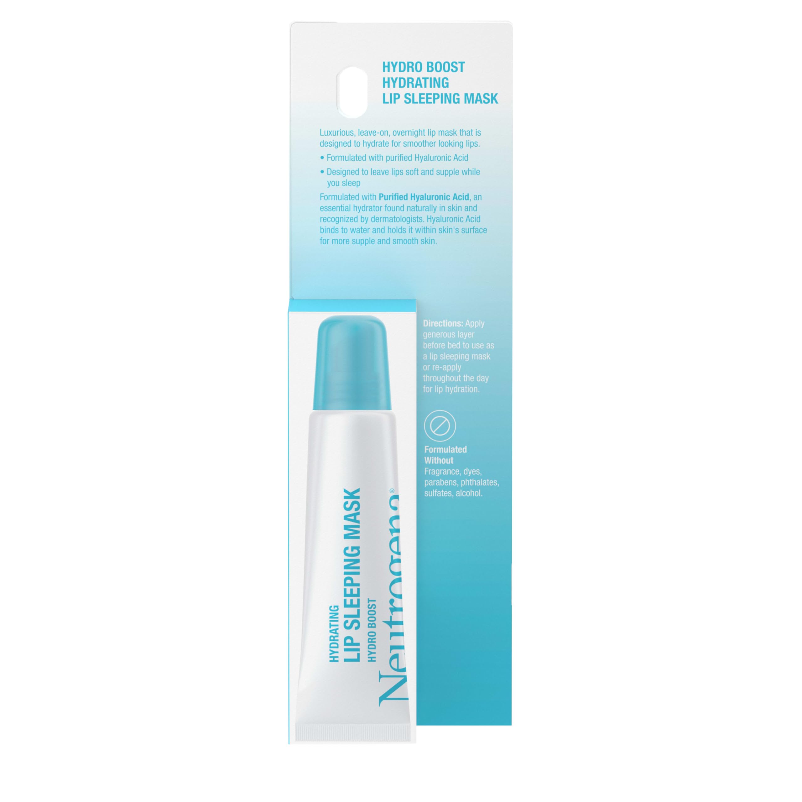 Neutrogena Hydro Boost Hydrating Lip Sleeping Mask with Hyaluronic Acid, Clear Overnight and Daily Moisturizing Treatment for Very Dry Lips, Fragrance Free Squeeze Tube Lip Balm, 0.35 oz Halalzen