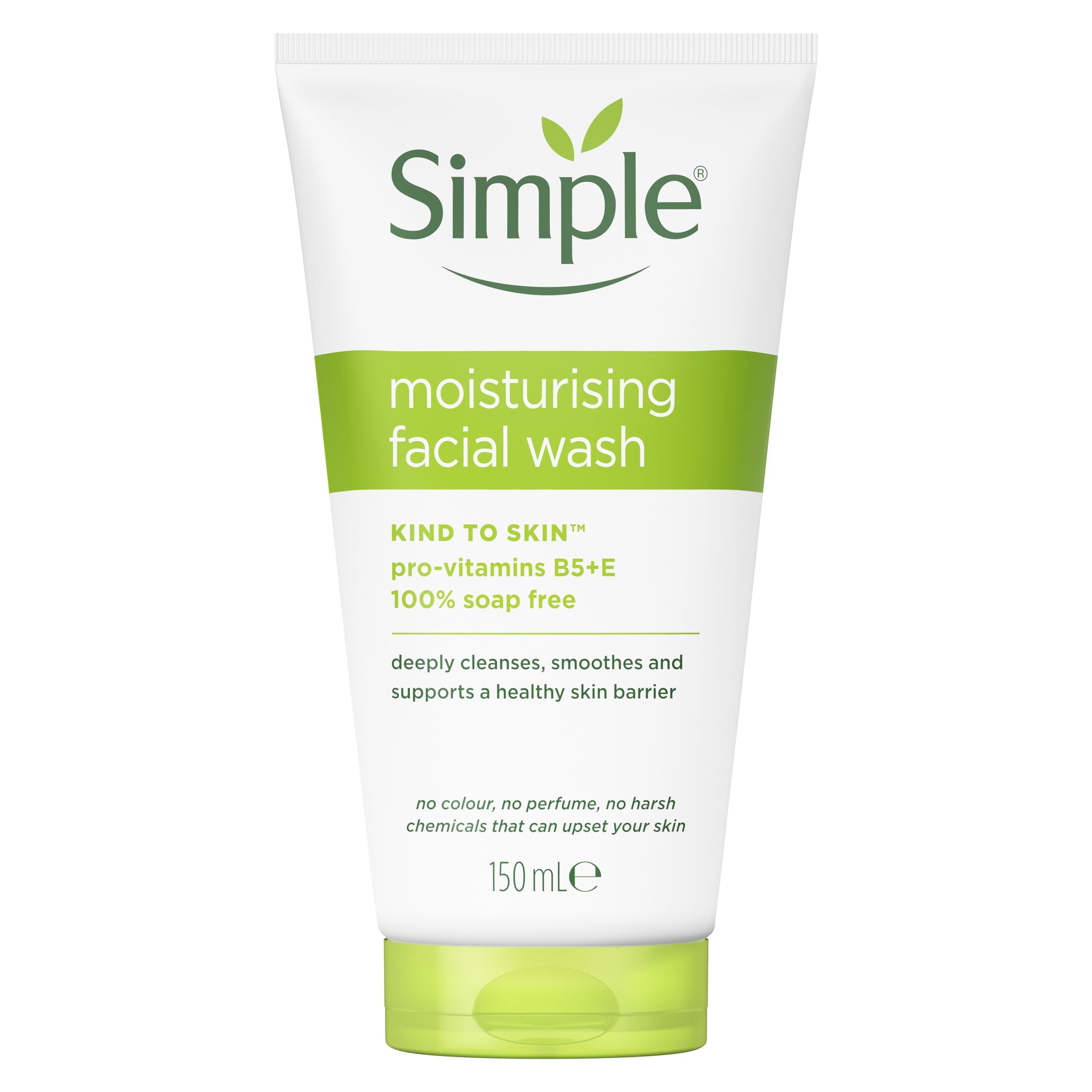 Simple Kind to Skin Moisturising Facial Wash for Gentle Daily Cleansing Leaving Skin Feeling Hydrated 150 ml