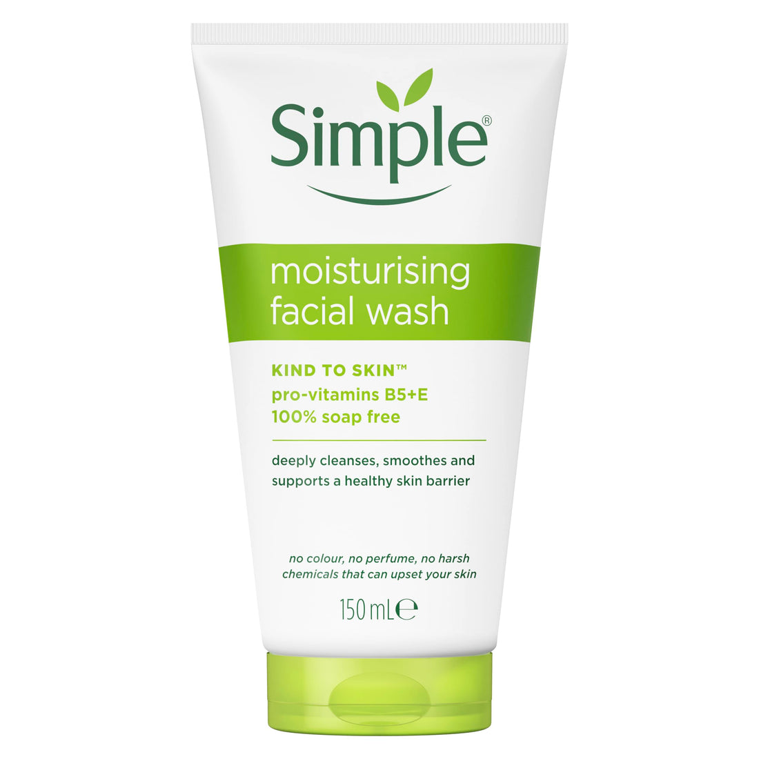 Simple Kind to Skin Moisturising Facial Wash for Gentle Daily Cleansing Leaving Skin Feeling Hydrated 150 ml