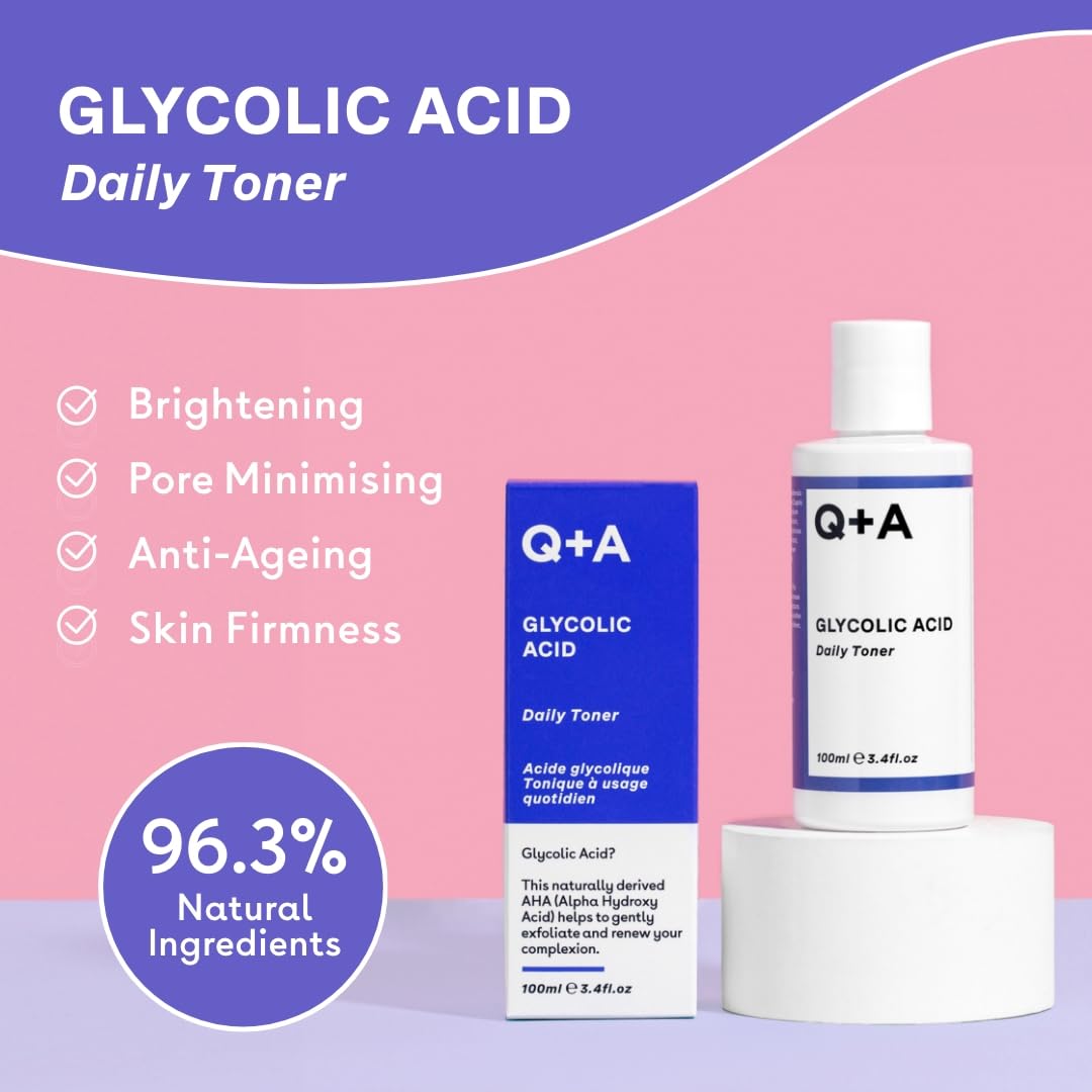 Q+A Niacinamide Daily Toner for Face (100ml), Pore Refining and Hydrating Face Toner with Hyaluronic Acid and Aloe Vera, Fragrance Free Skincare, Helps Calm Redness and Blemishes