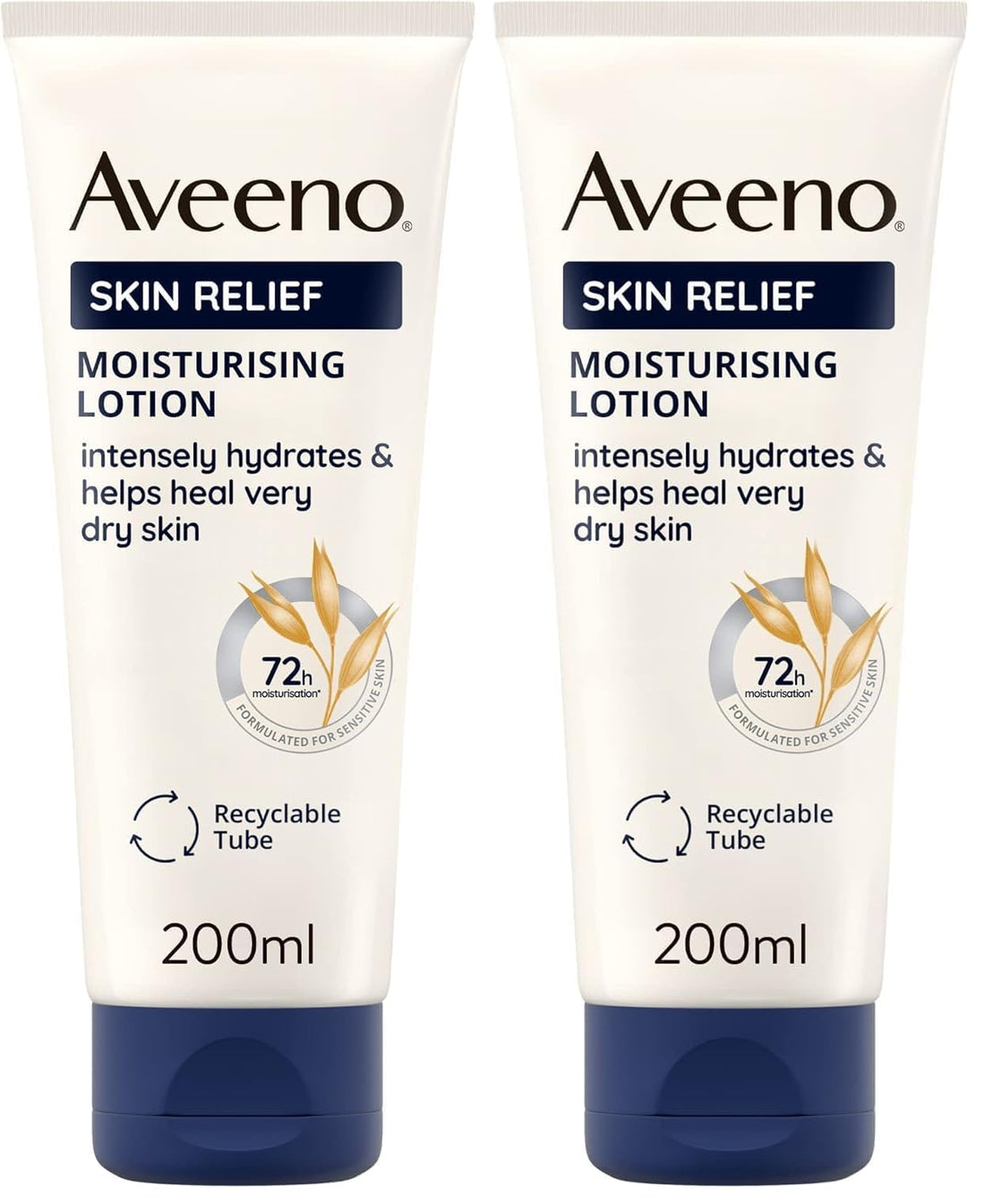 Aveeno Skin Relief Moisturising Lotion, With Soothing Triple Oat Complex & Shea Butter, Suitable For Sensitive Skin, 72-Hour Intense Hydration, Helps Relieve Very Dry and Tight Skin, Unscented, 500ml