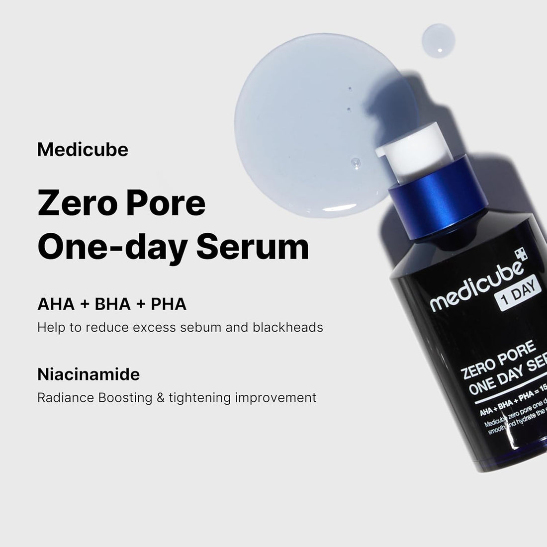 medicube Medicube Zero Pore One-day Serum 1.01 fl.oz - Overnight Resurfacing Serum with Pore Tightening Complex - 15.2% AHA+BHA+PHA & 2% Niacinamide - 10.8% reduction in pore appearance after one Halalzen