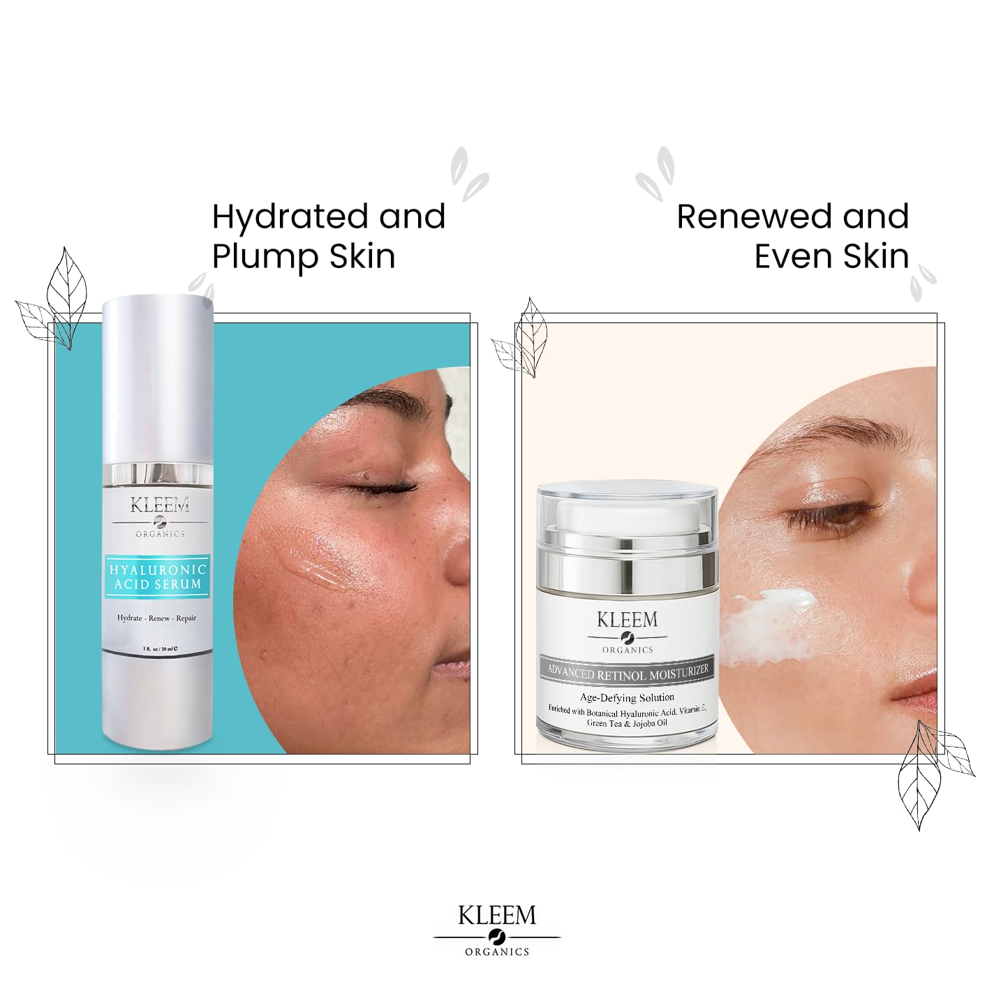 Kleem Retinol Night Cream – Anti Wrinkle Face Cream with Hyaluronic Acid & Panthenol – Anti Aging Cream for Fine Lines, Dark Spots & Uneven Skin Tone – Gentle Formula, 50ml