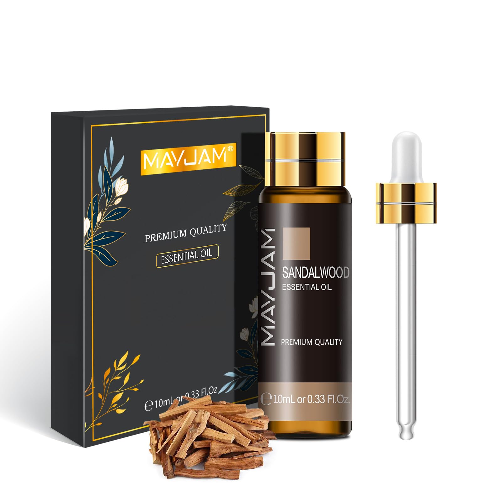 MAYJAM Sandalwood Essential Oils 100ML, Sandalwood Oil for Diffuser, Humidifier, DIY, Home, Office