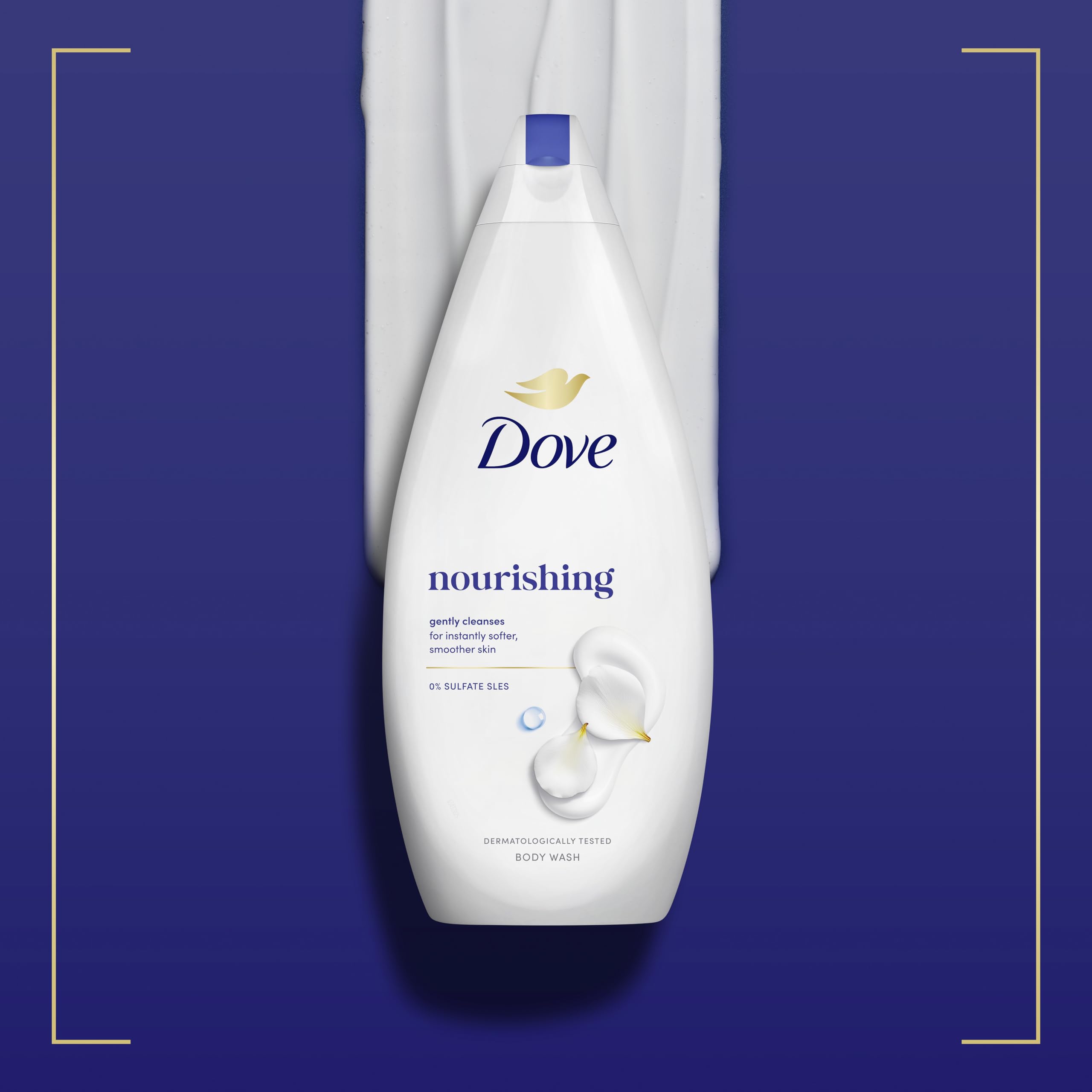 Dove Nourishing Body Wash Body Cleanser shower gel with plant-based moisturisers for softer, smoother skin after one shower 720 ml