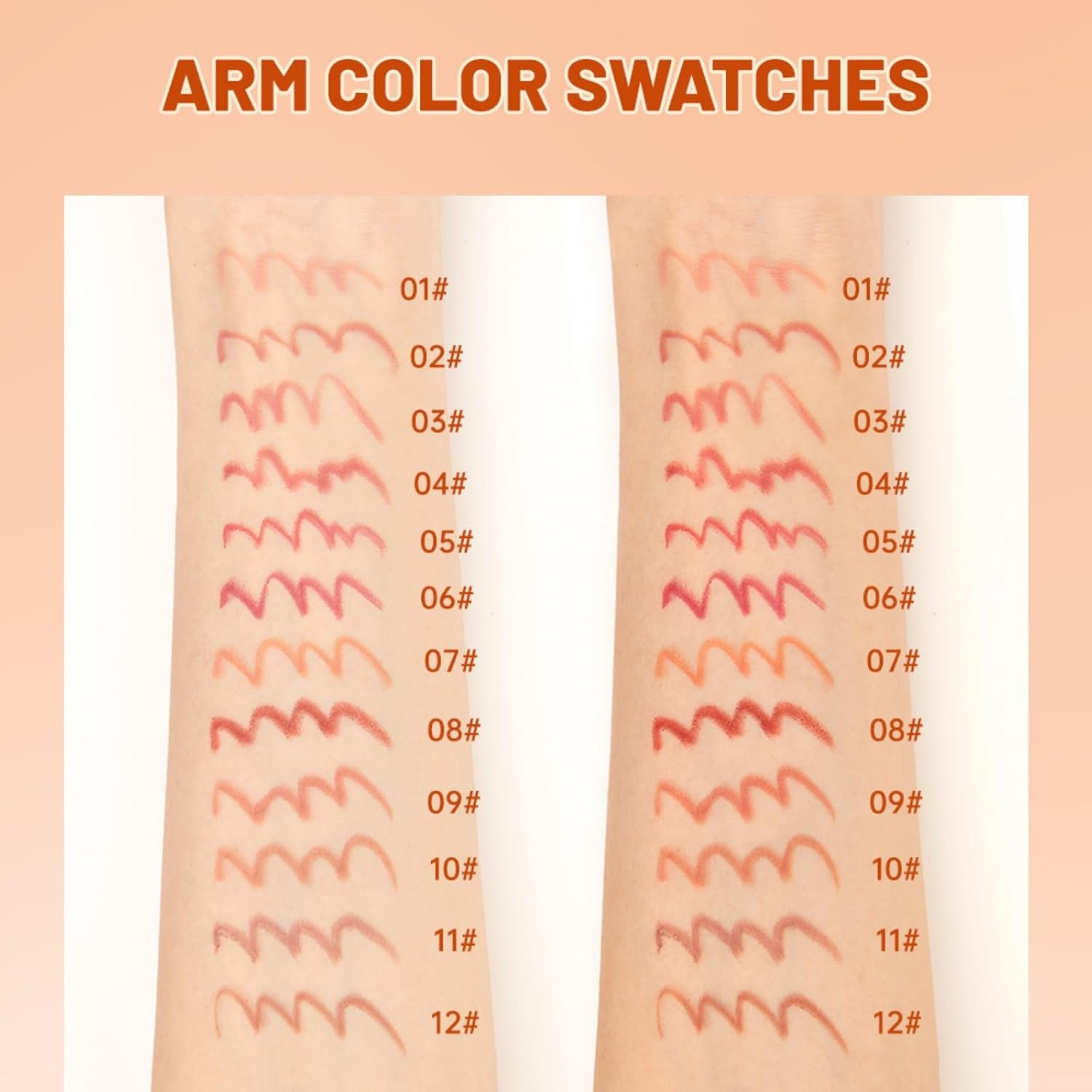 12PCS Matte Lip Liner & Gloss Set, Long-Lasting Nude Lip Liner Pencils, Lip Kit with Lip Stain & Matte Lipstick, 12 Color Lip Liner Stain from Deep to Shallow, Makeup Gift Set for Everyday Wear Halalzen