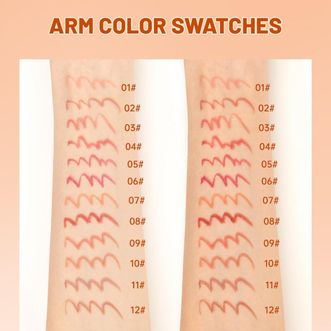 12PCS Matte Lip Liner & Gloss Set, Long-Lasting Nude Lip Liner Pencils, Lip Kit with Lip Stain & Matte Lipstick, 12 Color Lip Liner Stain from Deep to Shallow, Makeup Gift Set for Everyday Wear Halalzen