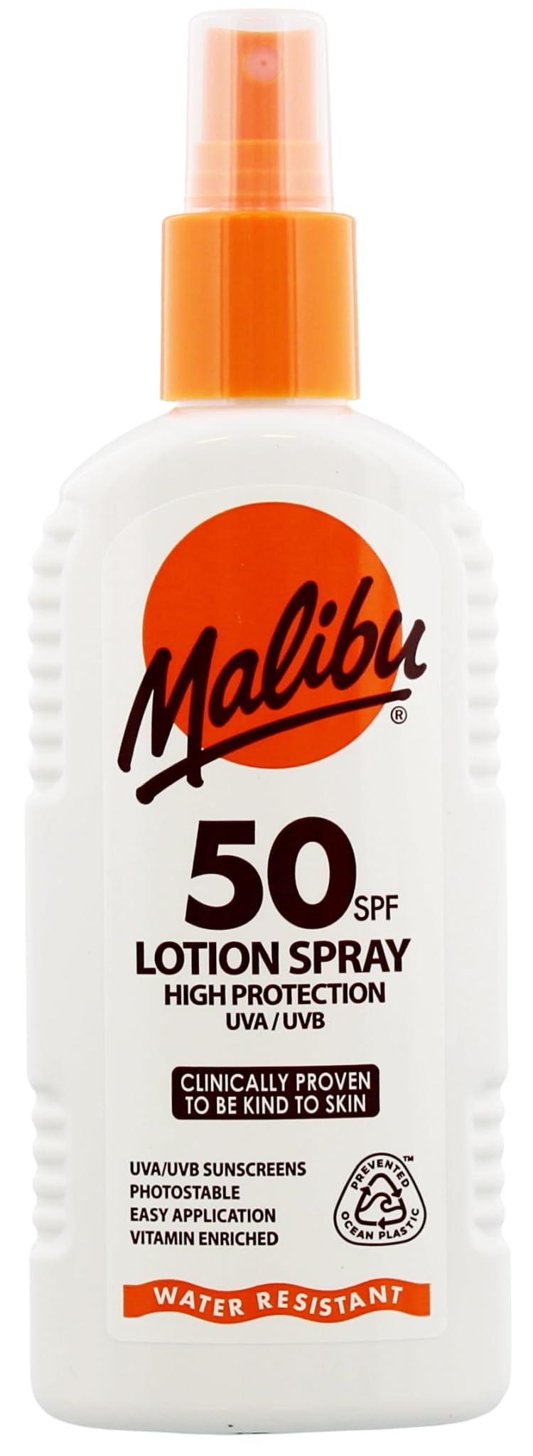 Malibu Sun SPF 30 Lotion Spray, High Protection Sun Cream Spray, Vitamin Enriched Moisturising Sunscreen Lotion for Body, Water Resistant, 200ml