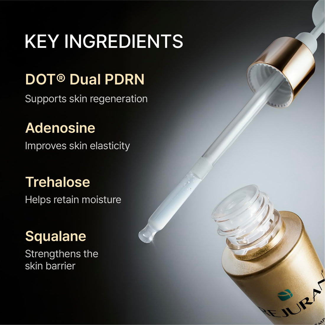 REJURAN® Dual Effect Ampoule, DOT DUAL c-PDRN® - Salmon DNA Face Serum for Deep Rejuvenation, Wrinkle Care, Firming, Skin Elasticity with Visible Anti-Aging Results. Korean Skincare (1.01 fl oz) Halalzen