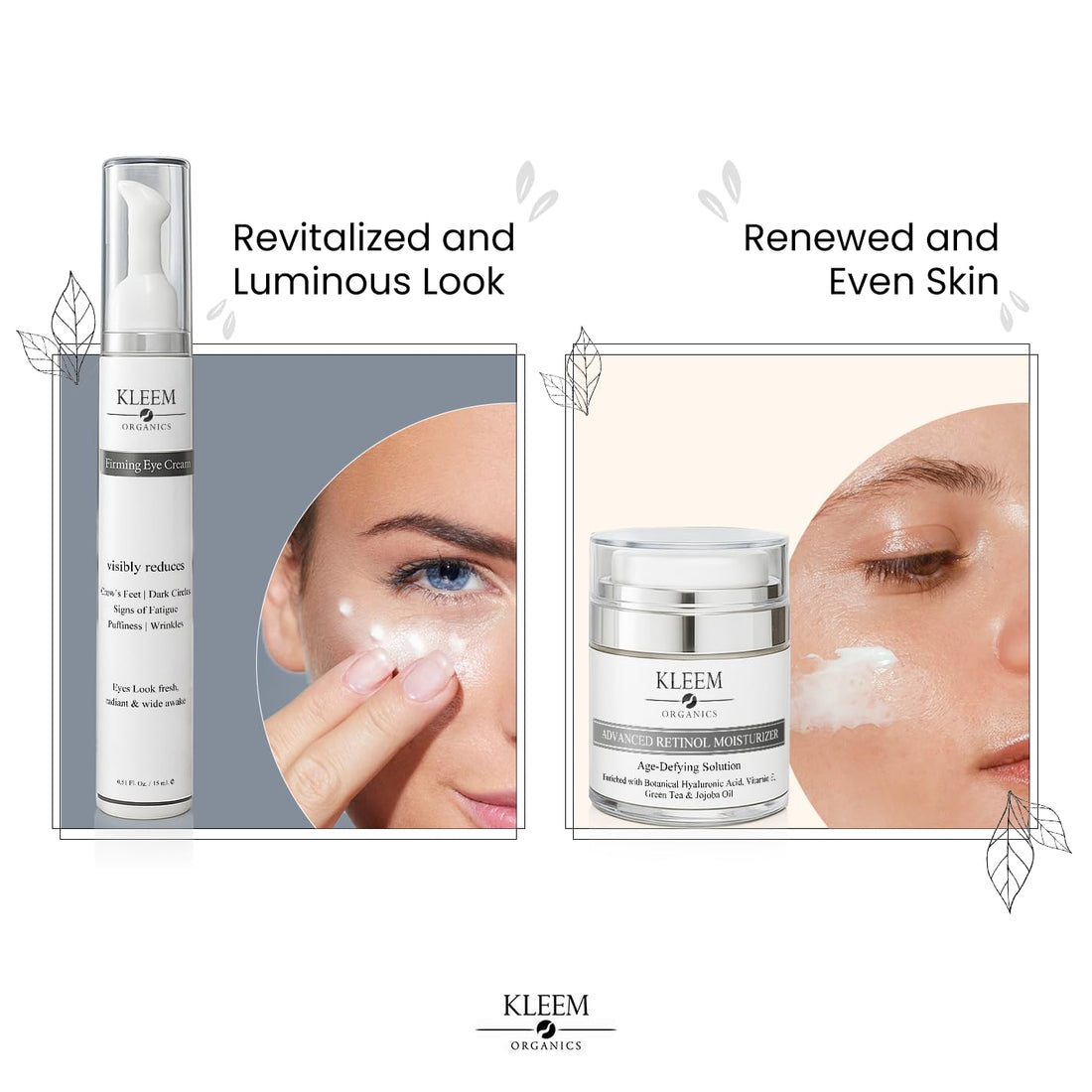 Kleem Retinol Night Cream – Anti Wrinkle Face Cream with Hyaluronic Acid & Panthenol – Anti Aging Cream for Fine Lines, Dark Spots & Uneven Skin Tone – Gentle Formula, 50ml