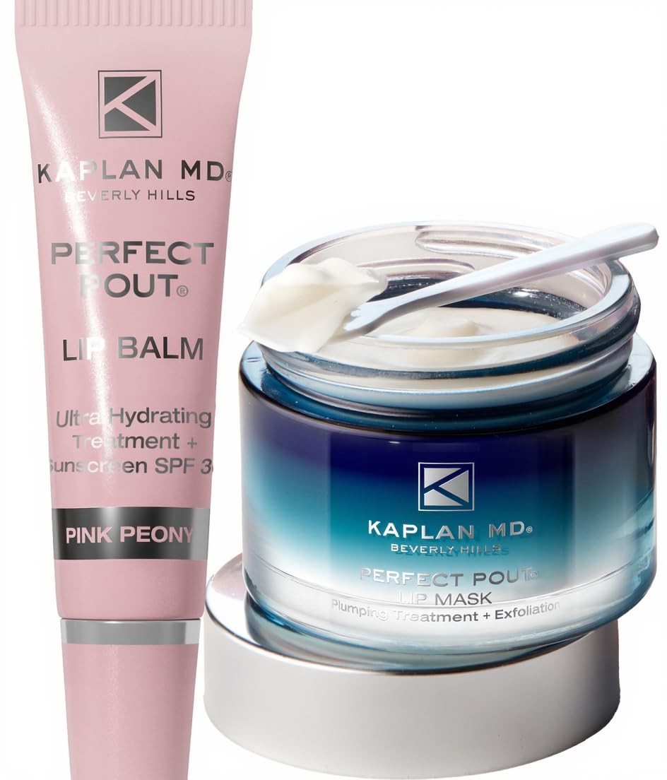 Perfect Pout Duo - Mini Lip Mask + Lip Balm Set (Pink Peony) Halalzen