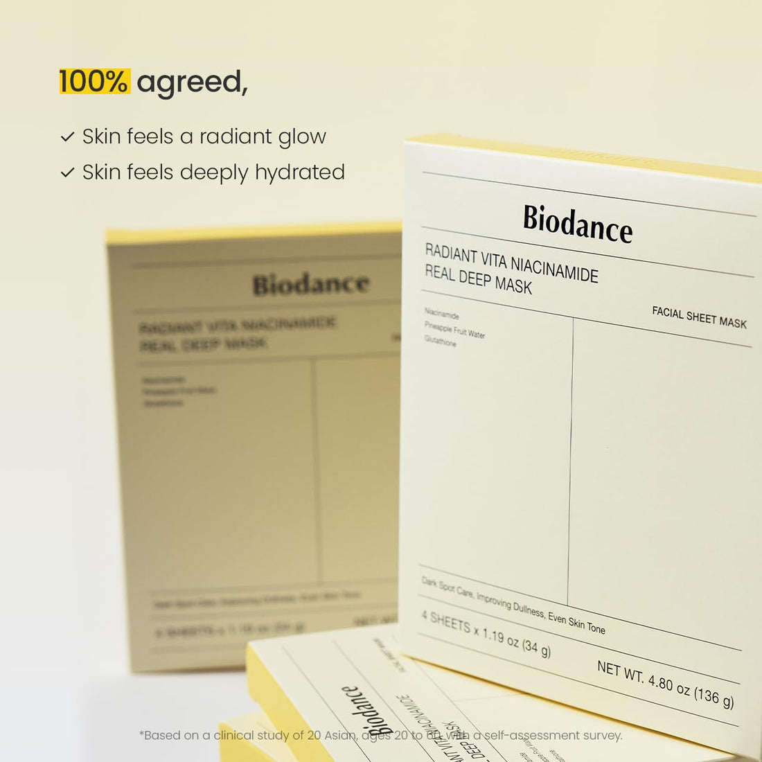 BIODANCE Bio-Collagen Real Deep Face Mask 4 Pcs | Hydrogel Overnight Mask | Pore Minimizing and Elasticity Improvement | Korean Face Mask for Glass Skin | Korean Skincare