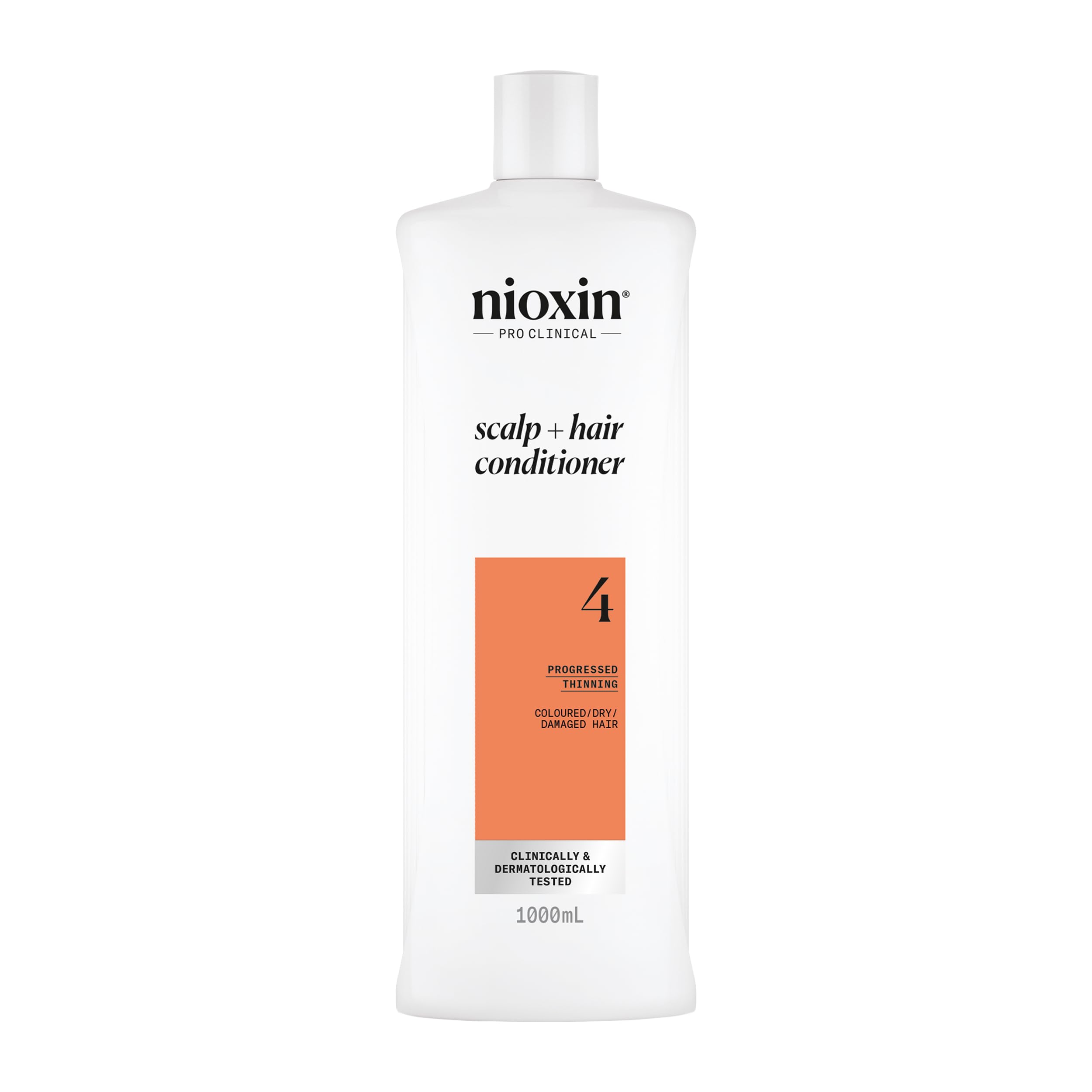 Nioxin System 4 - Hair Thickening System For Damaged Hair with Progressed Thinning - Biotin & Niacinamide - Shampoo, Conditioner, Serum