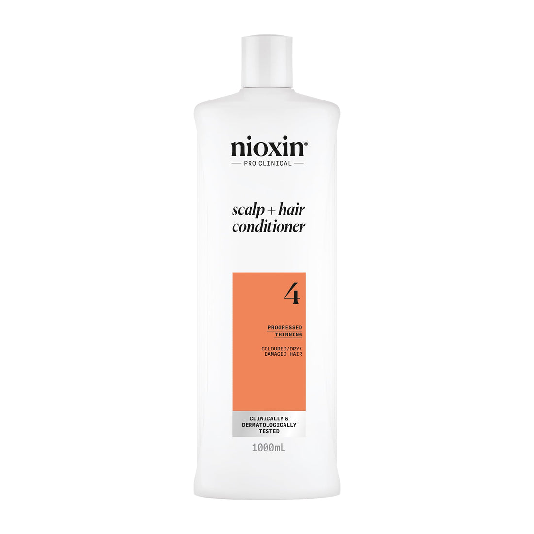Nioxin System 4 - Hair Thickening System For Damaged Hair with Progressed Thinning - Biotin & Niacinamide - Shampoo, Conditioner, Serum