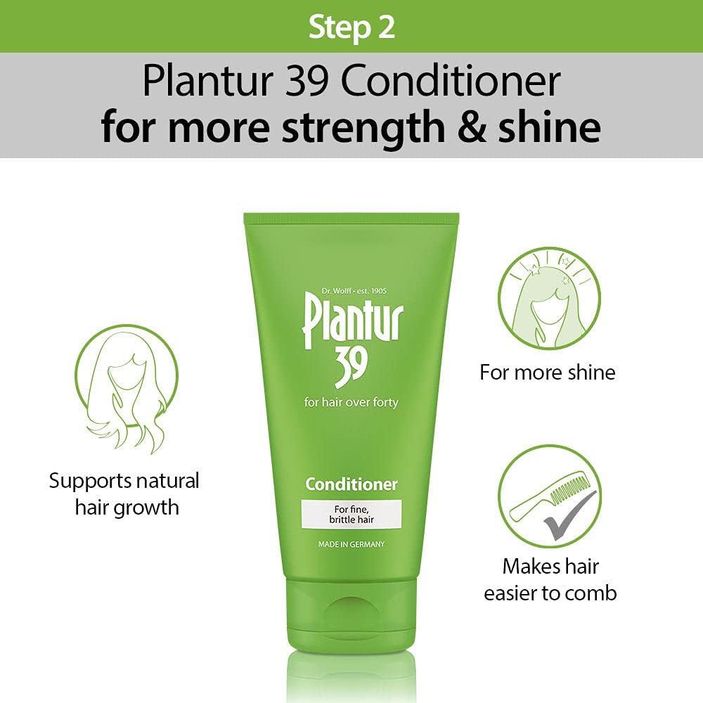 Plantur 39 Caffeine Shampoo and Conditioner Set Prevents and Reduces Hair Loss | For Fine Brittle Hair | Unique Galenic Formula Supports Hair Growth | Set of 250ml Shampoo and 150ml Conditioner Halalzen