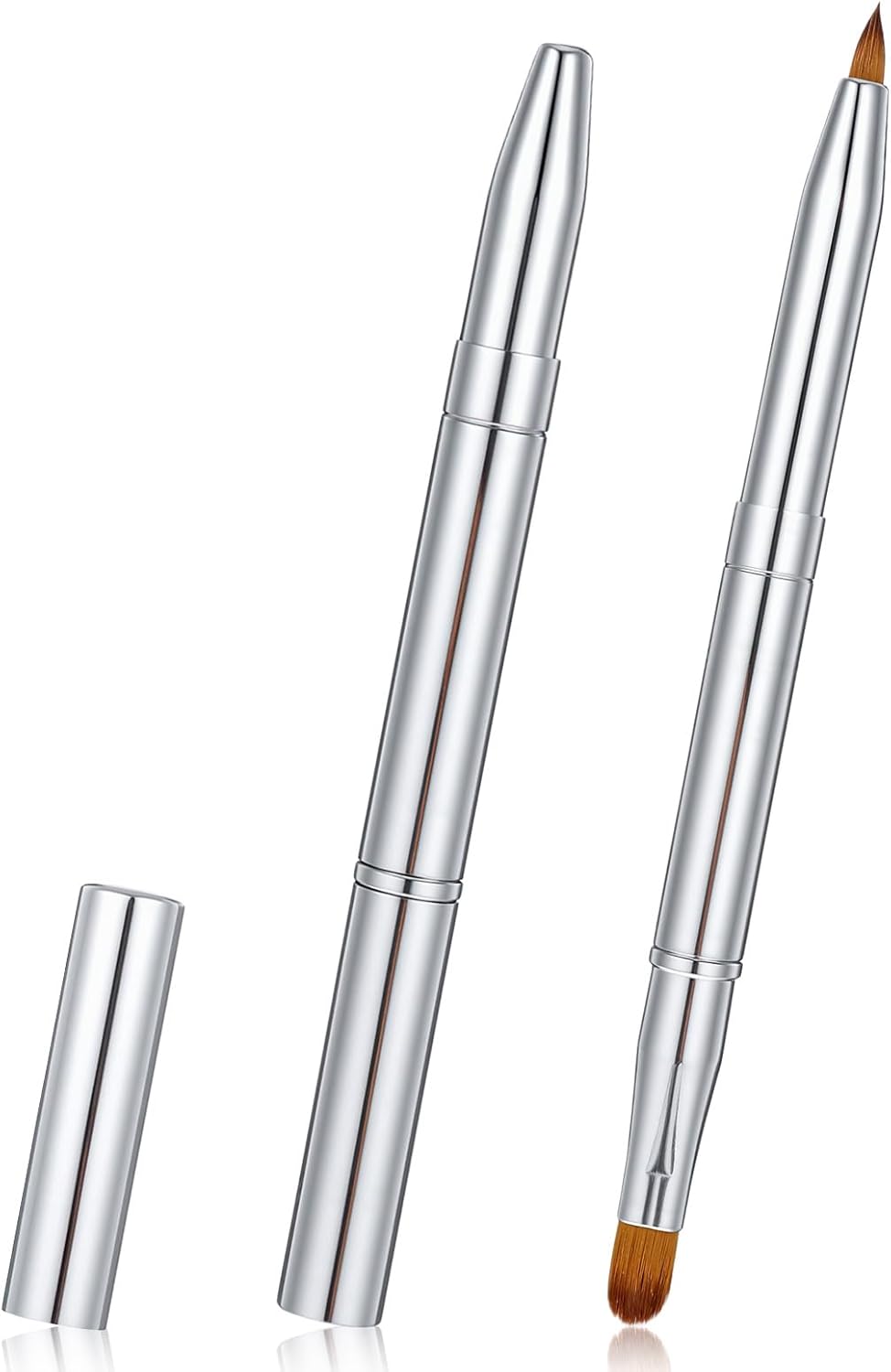 Bremorou 2PCS Lip Brush for Lipstick Double Ended Retractable Lipstick Brush Halalzen