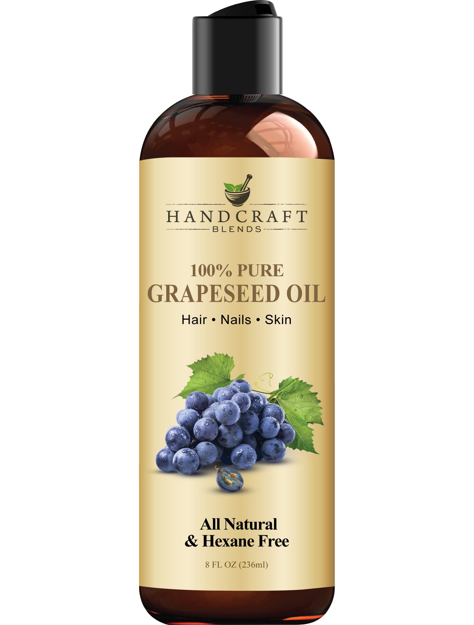 Handcraft Blends Castor Oil with Rosemary and Peppermint Oil 118 ml | 100% Pure and Natural | Premium Grade Carrier Oil | Hair, Eyelashes and Eyebrows | Hair and Body
