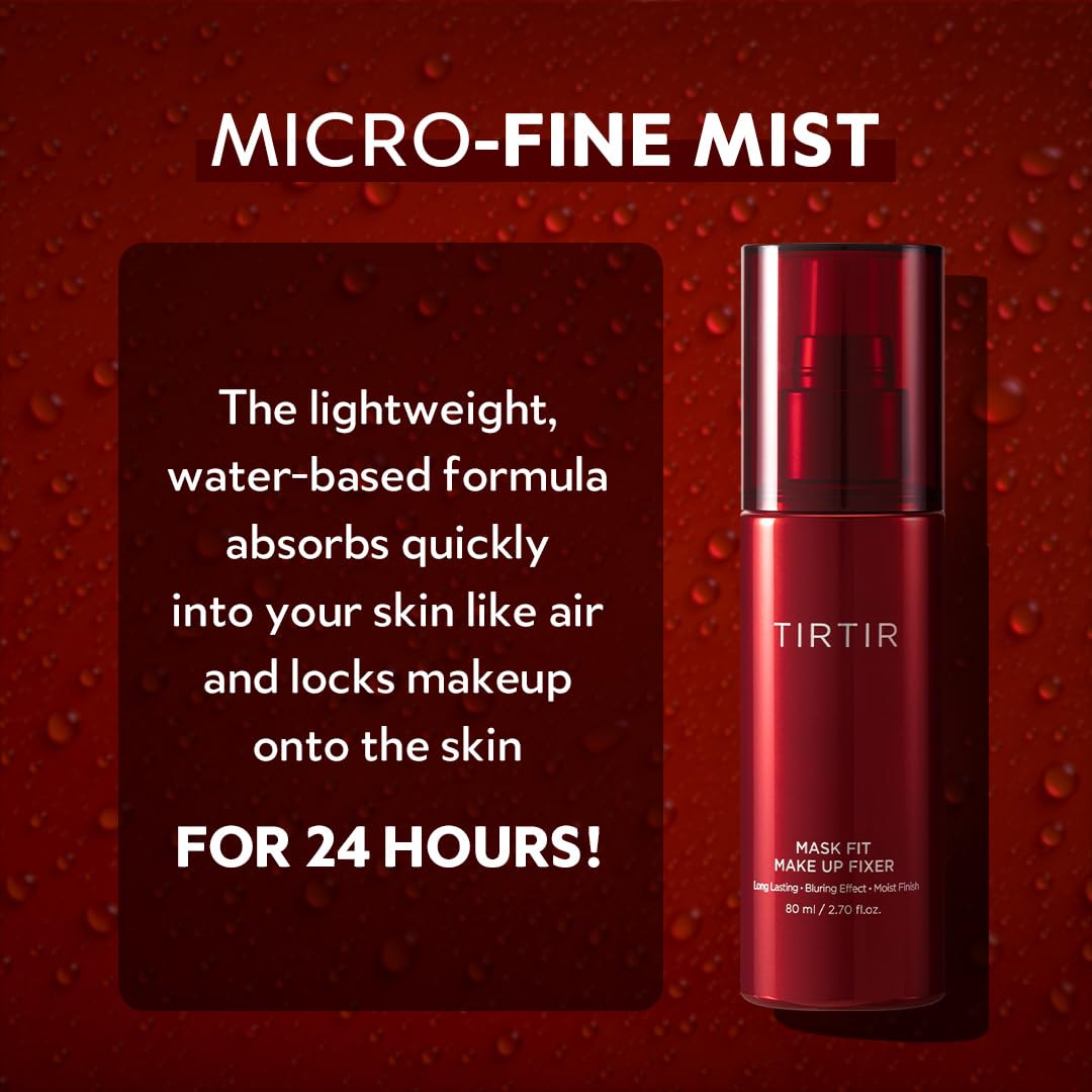 TIRTIR Mask Fit Make-up Fixer, 24H Long Lasting Makeup Finishing Setting Spray, Lightweight and Non-greasy, 2.7 Fl Oz Halalzen