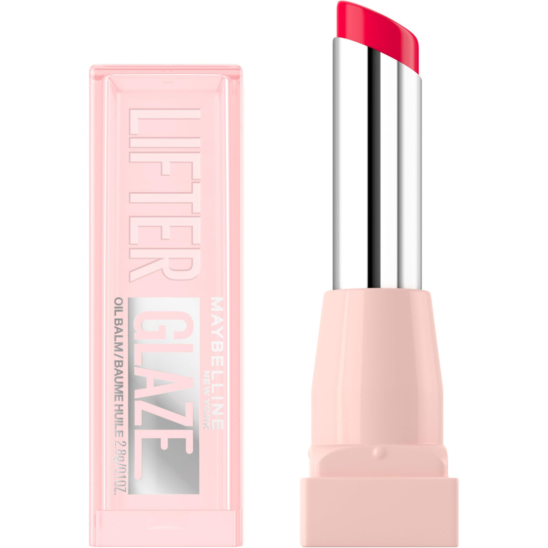 MAYBELLINE Lifter Glaze Oil Balm with Hyaluronic Acid and Hydrating Oil Blend, Lip Balm with 24HRs of Smooth, Moisturizing Shine, Pink Drip (Sheer Baby Pink) Halalzen