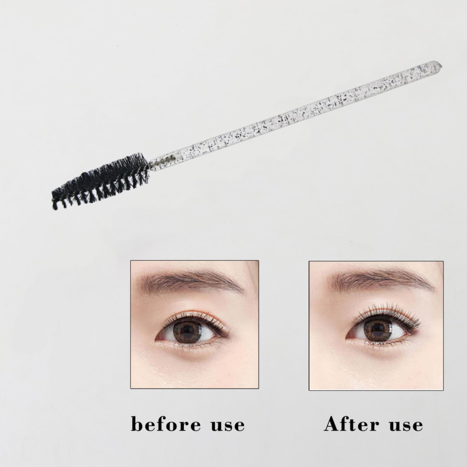 ZHIYE 50 pcs Eyelash Mascara Brushes, Wands Applicator Eyebrow Brush Makeup Kit, Eyebrow Castor Oil Brush Makeup Tool Halalzen