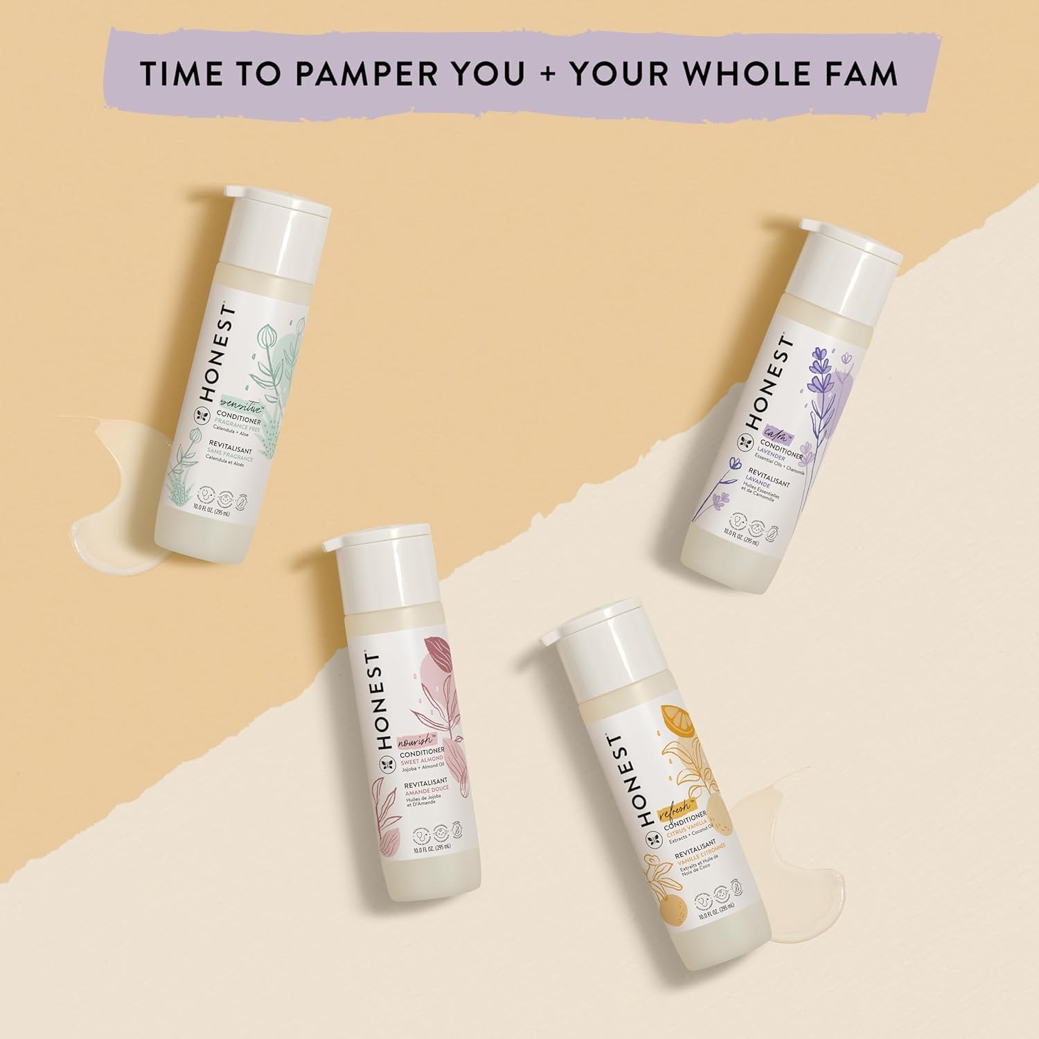 The Honest Company Baby Shampoo, Body Wash & Conditioner Duo, 2-in-1 Cleansing, Silicone-Free, Naturally Derived, Lavender Calm Scent, 20 fl oz Halalzen