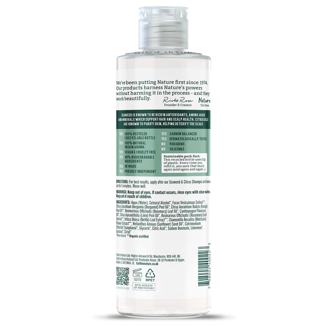 Faith In Nature Organic Aloe Vera Conditioner, Soothing for Normal Hair & Scalp, Vegan & Cruelty Free, No SLS, Silicones or Parabens, 400ml
