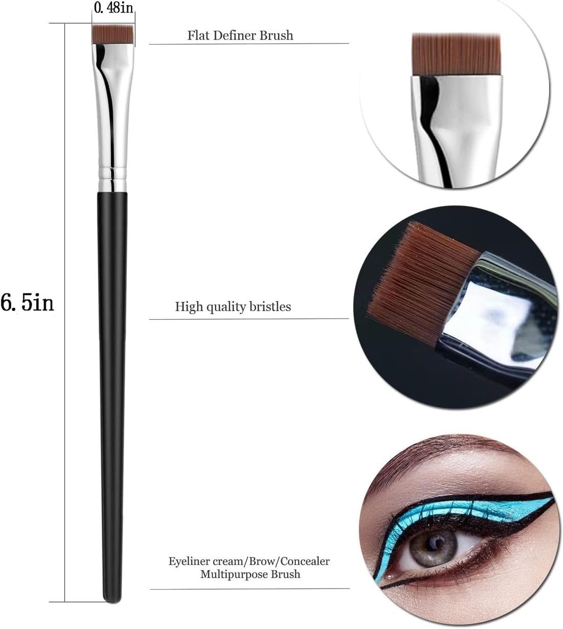 Eyelash Comb Lash Separator Tool Brow Brush & Lash Spoolie Professional Eye Makeup Tools (5 Pieces Set) Halalzen