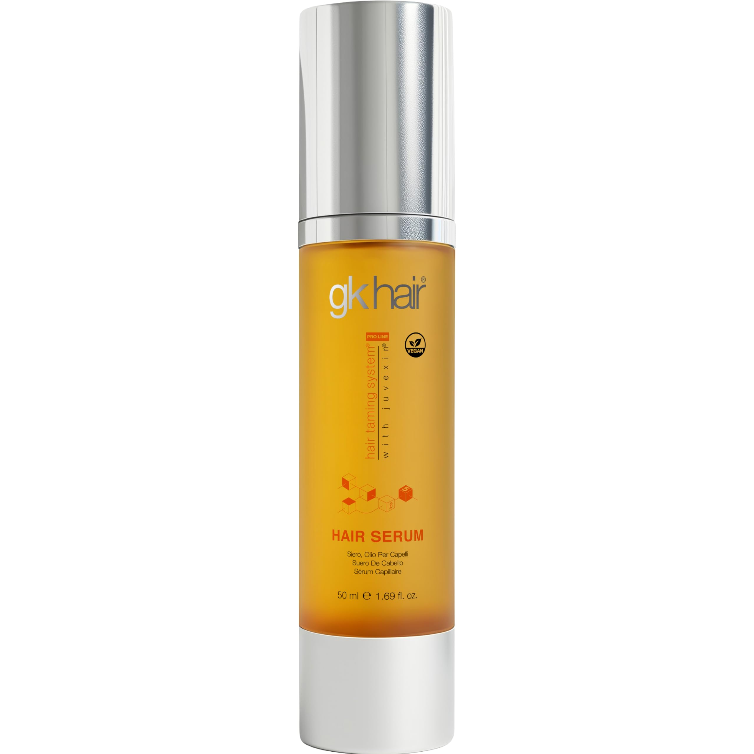 Hair Oil Keratin Treatment Serum By GK HAIR - Argan Oil Lightweight Formula For Frizz Control Heat Protection Add Shine Repair Dry Damaged Hydrating Sulfate Free All Hair Types Men Women - 50ml