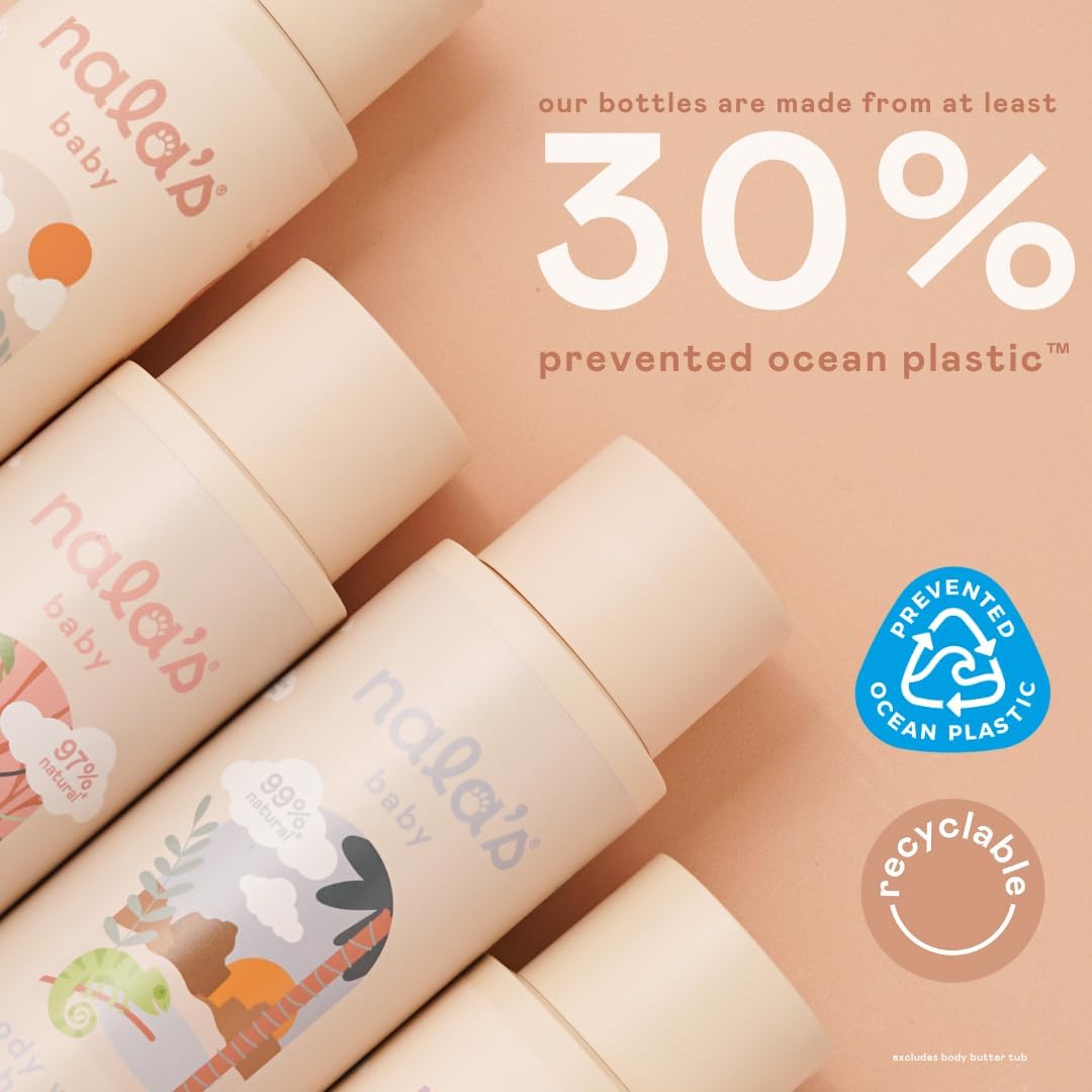 Nala's Baby Original Body Wash & Shampoo | Award-winning | 99% Natural | Dermatologically-tested and Paediatrician-approved | Tear-Free | Nourishing Oat and Shea Butter | Vegan | 400ml | Nalas Baby