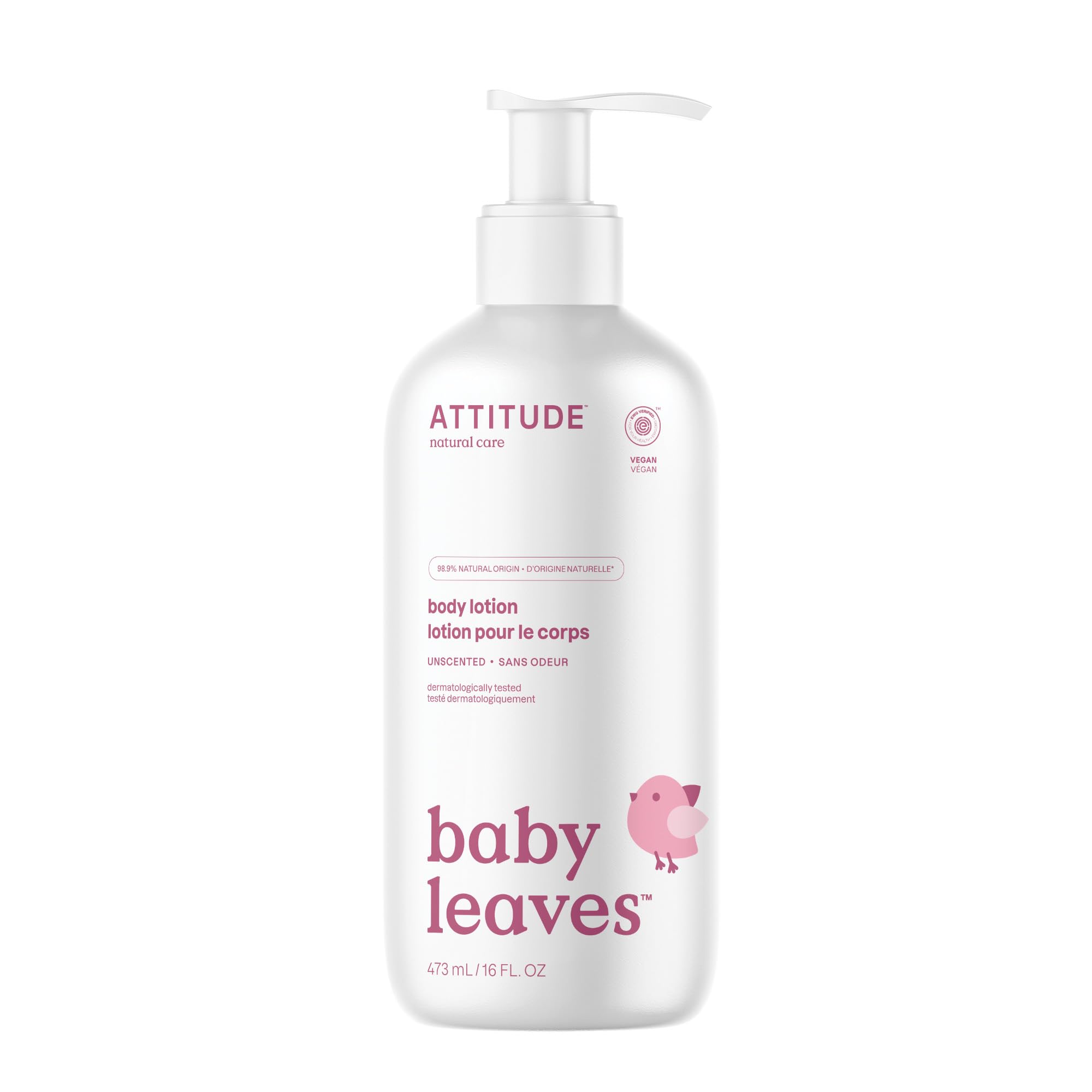 ATTITUDE Baby Lotion, EWG Verified Moisturizer, Dermatologically Tested Moisturizing Cream, Vegan and Cruelty-Free, Unscented, 16 Fl Oz Halalzen