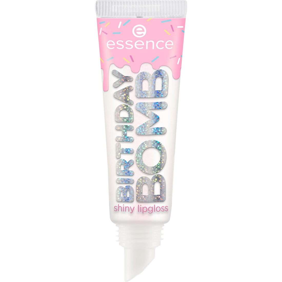 essence BIRTHDAY BOMB shiny lipgloss, natural, shiny, dewy, shimmery (10ml) Halalzen