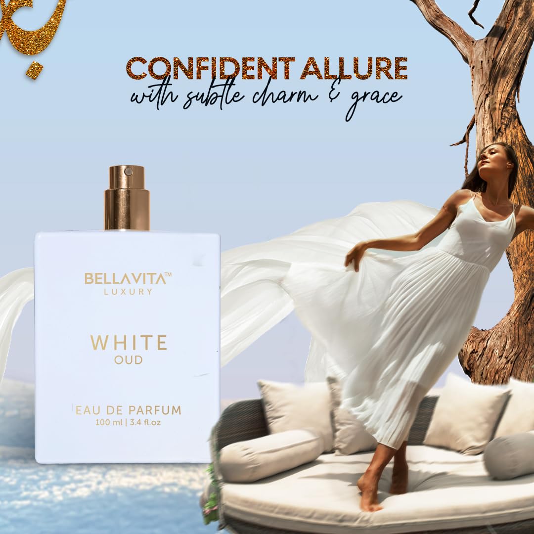 Bellavita Luxury DATE Eau de Parfum | 100 ml (3.4 fl.oz.) | Perfume for Women | Floral, Pink Pepper, Jasmine, and Moss Notes | Long Lasting Fragrance | Mother's Day Present
