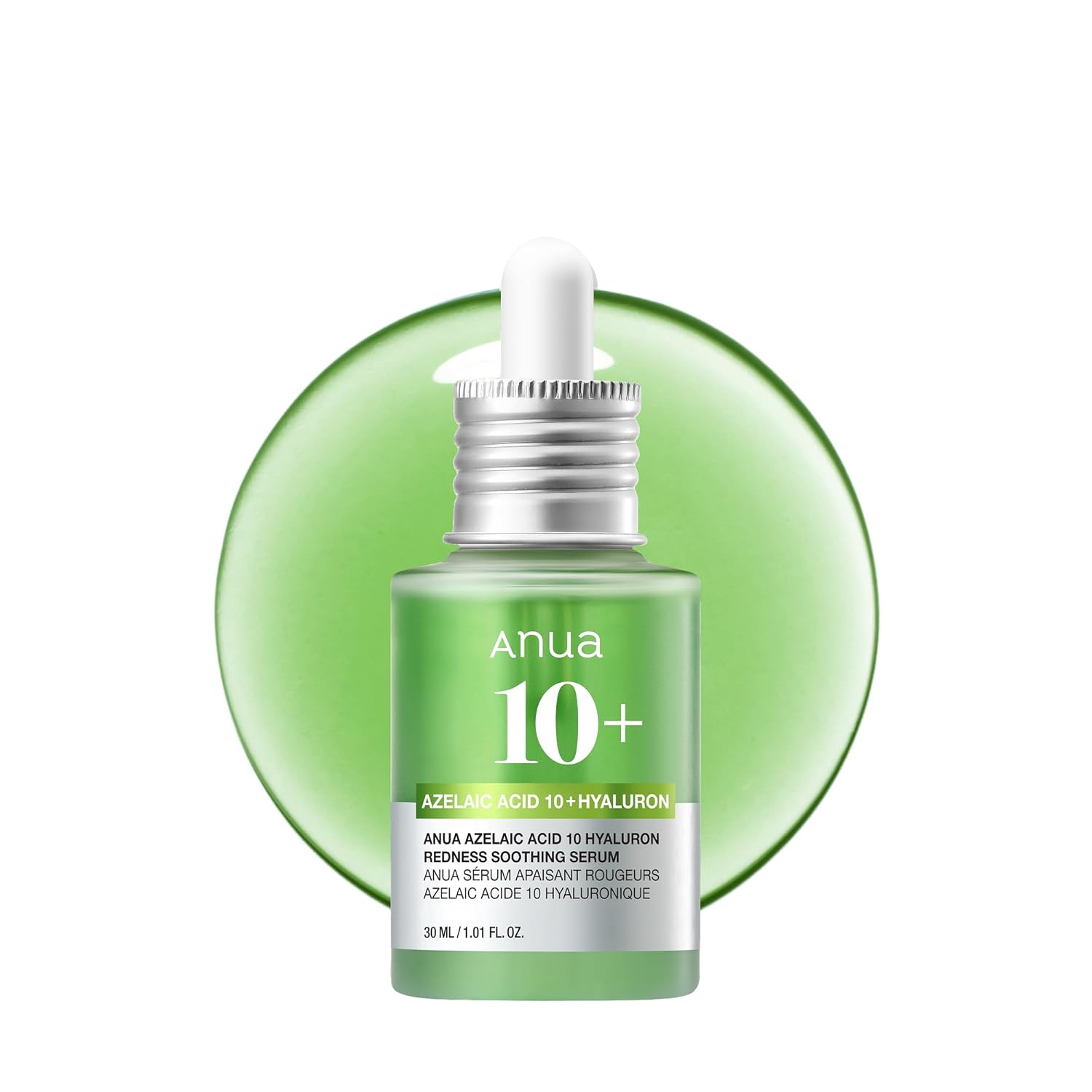 Anua Azelaic Acid 10 Hyaluron Redness Soothing Serum, Facial Serum for Blemish-Prone & Oily-Prone Skin, Lightweight & Hydrating Blemish Care, Hyaluronic Acid, Korean Skincare, 1.01 fl oz. Halalzen