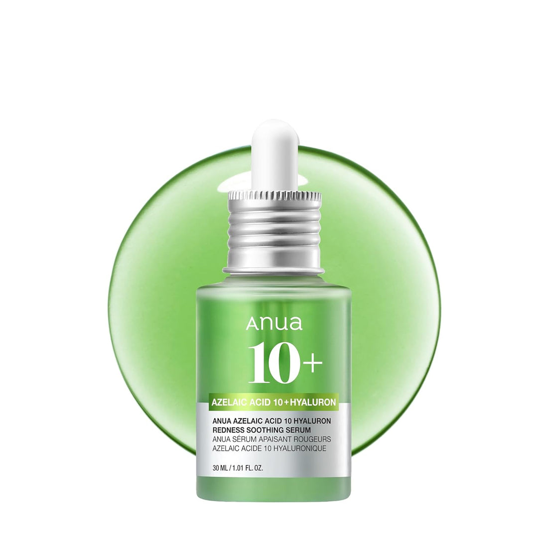 Anua Azelaic Acid 10 Hyaluron Redness Soothing Serum, Facial Serum for Blemish-Prone & Oily-Prone Skin, Lightweight & Hydrating Blemish Care, Hyaluronic Acid, Korean Skincare, 1.01 fl oz. Halalzen