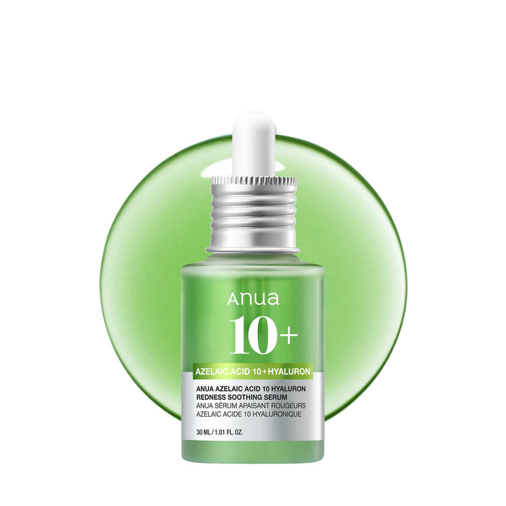 Anua Azelaic Acid 10 Hyaluron Redness Soothing Serum, Facial Serum for Blemish-Prone & Oily-Prone Skin, Lightweight & Hydrating Blemish Care, Hyaluronic Acid, Korean Skincare, 30ml