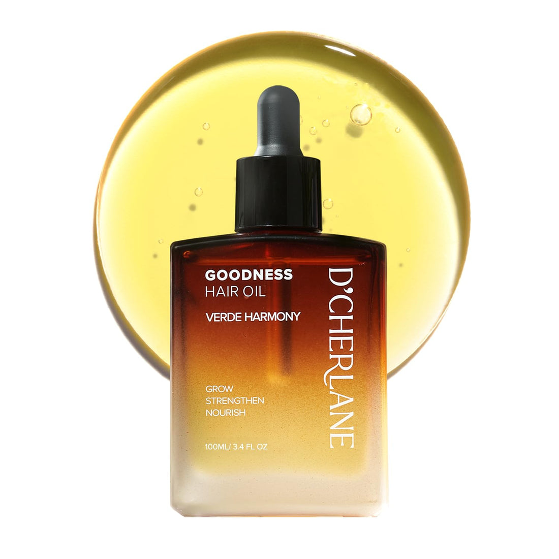 Huile de croissance capillaire D'Cherlane – Traitement du cuir chevelu au romarin, huile d'argan, de coco et de ricin biologique | Formule légère et non grasse pour des cheveux plus volumineux, plus épais et plus forts | Cadeaux pour femmes