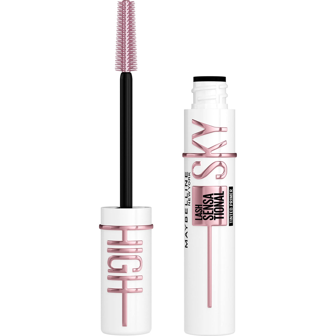 Maybelline Lash Sensational Sky High Washable Mascara Make-up, Volumen, Verlängerung, Definition, Schwung, Multiplikation, aufbaufähige Formel, Very Black, 1 Stück