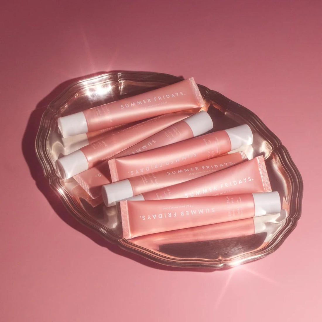 Summer Fridays Tinted Lip Butter Balm - Conditioning Vegan Lip Balm for Instant Moisture, Shine & Hydration - Sheer-Tinted, Soothing Skincare - Pink Sugar (.5 Oz)