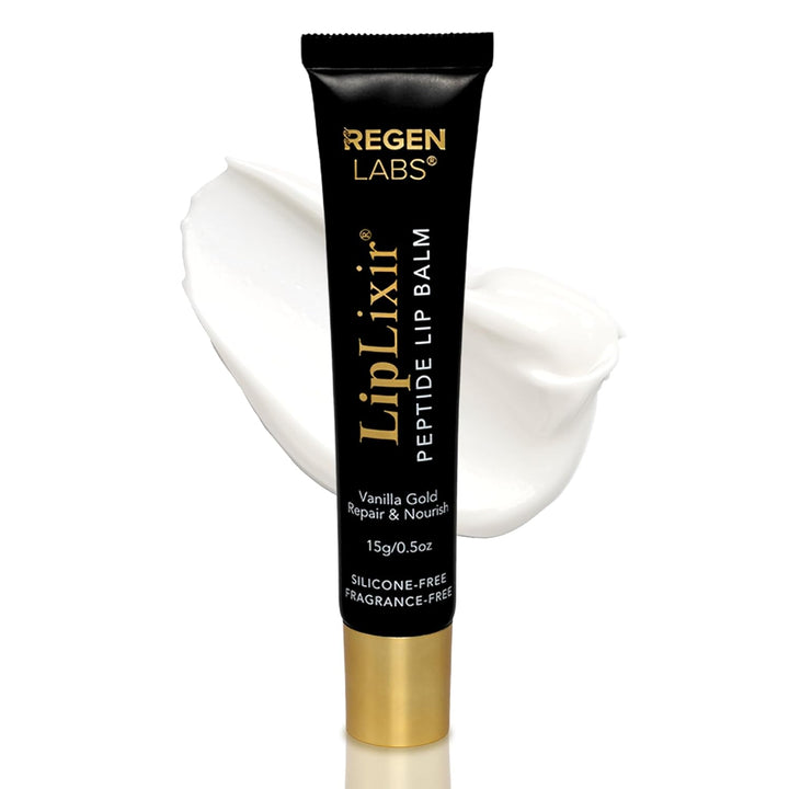 LipLixir Non Toxic Peptide Lip Balm – EWG® VERIFIED, All-Natural, Ultra-Clean, Hydrating, Doctor Approved Lip Gloss – Fragrance-Free with Shea, Cocoa & Coconut Oil, (Reformulated Thicker Formula) Halalzen
