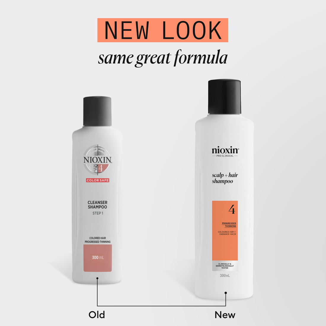 Nioxin System 4 - Hair Thickening System For Damaged Hair with Progressed Thinning - Biotin & Niacinamide - Shampoo, Conditioner, Serum