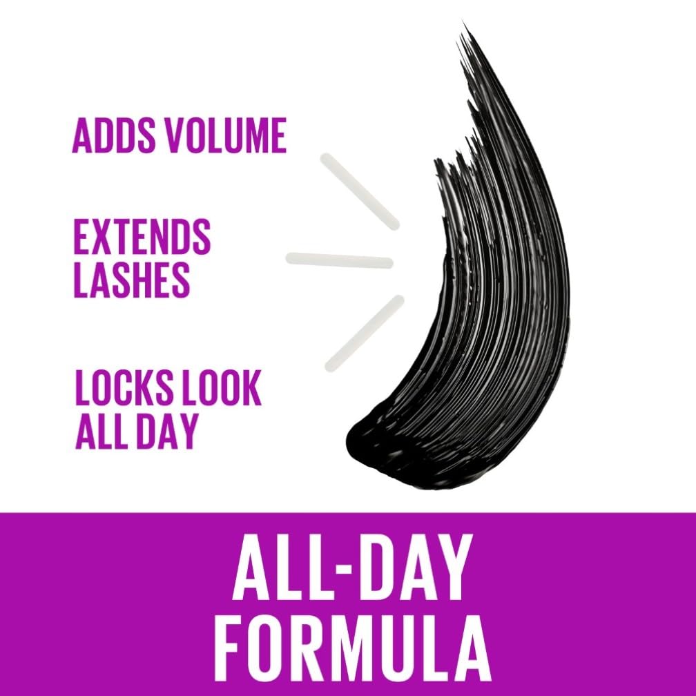 Maybelline New York The Falsies Lash Lift Intense Mascara, Double Curved Brush for More Depth and Dramatic Volumised Length That Looks Like a Professional Lash Salon Service, Ultra Black Halalzen