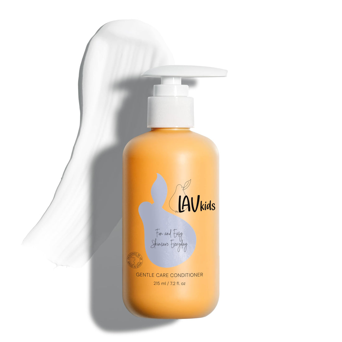 Lav Kids Natural Hair Care Bundle for Daily Use, Algae Extract and Moisturizing (Shampoo + Conditioner)