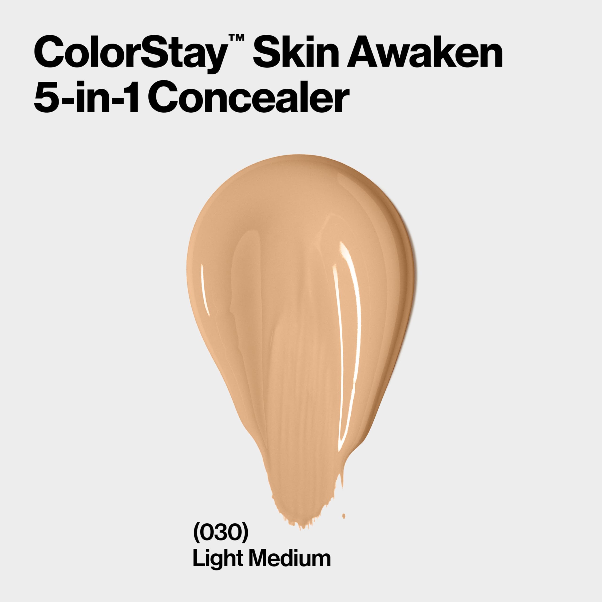 Revlon ColorStay Skin Awaken 5-in-1 Concealer 24HR Wear (30g) Fragrance & Paraben Free, Universal Brightener Unisex Halalzen
