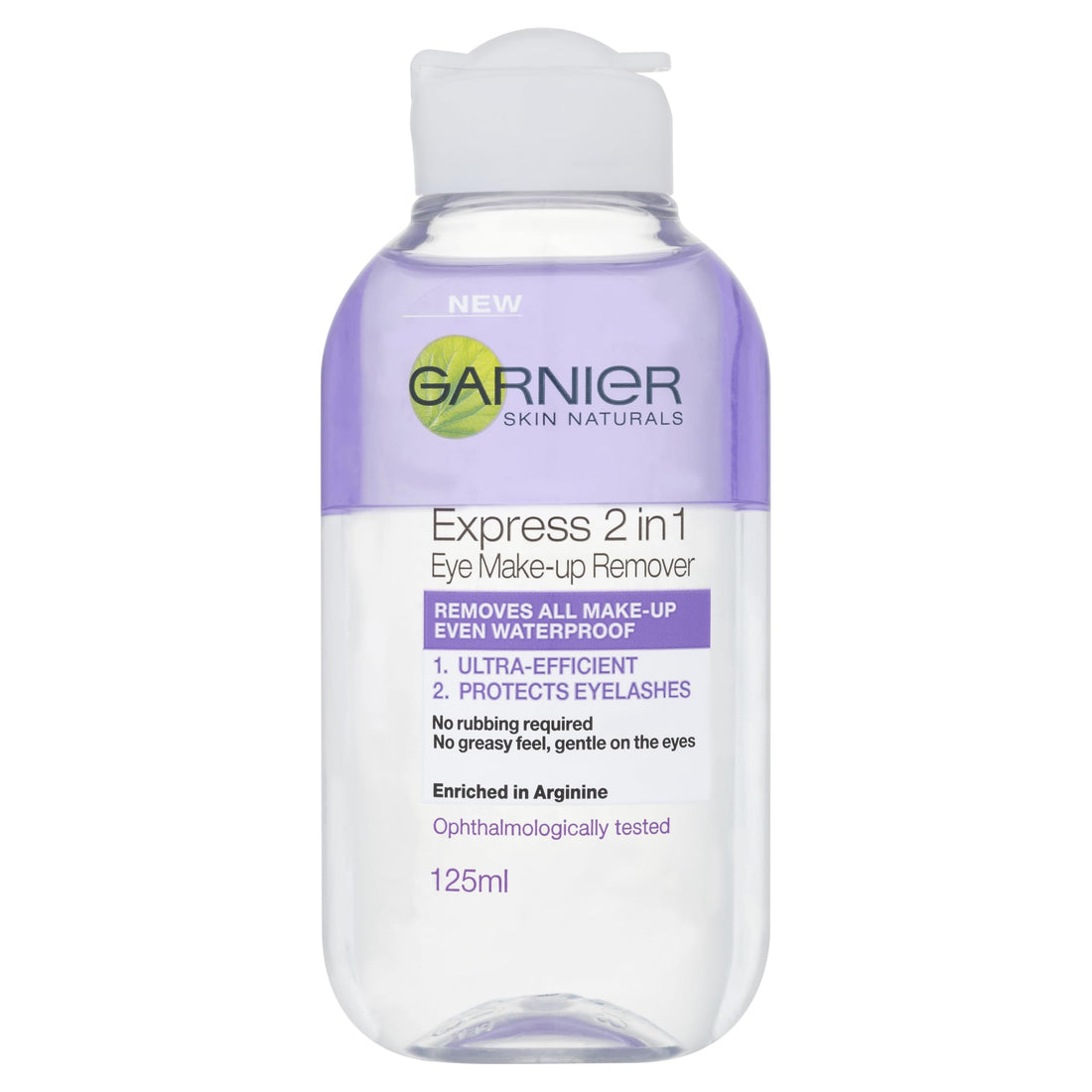 Garnier Skin Active 2 in1 Eye Make Up Remover, Suitable For Waterproof Makeup, Gentle On Eyes and Eyelashes, Use With Reusable Micellar Eco Pads, 125 ml Halalzen