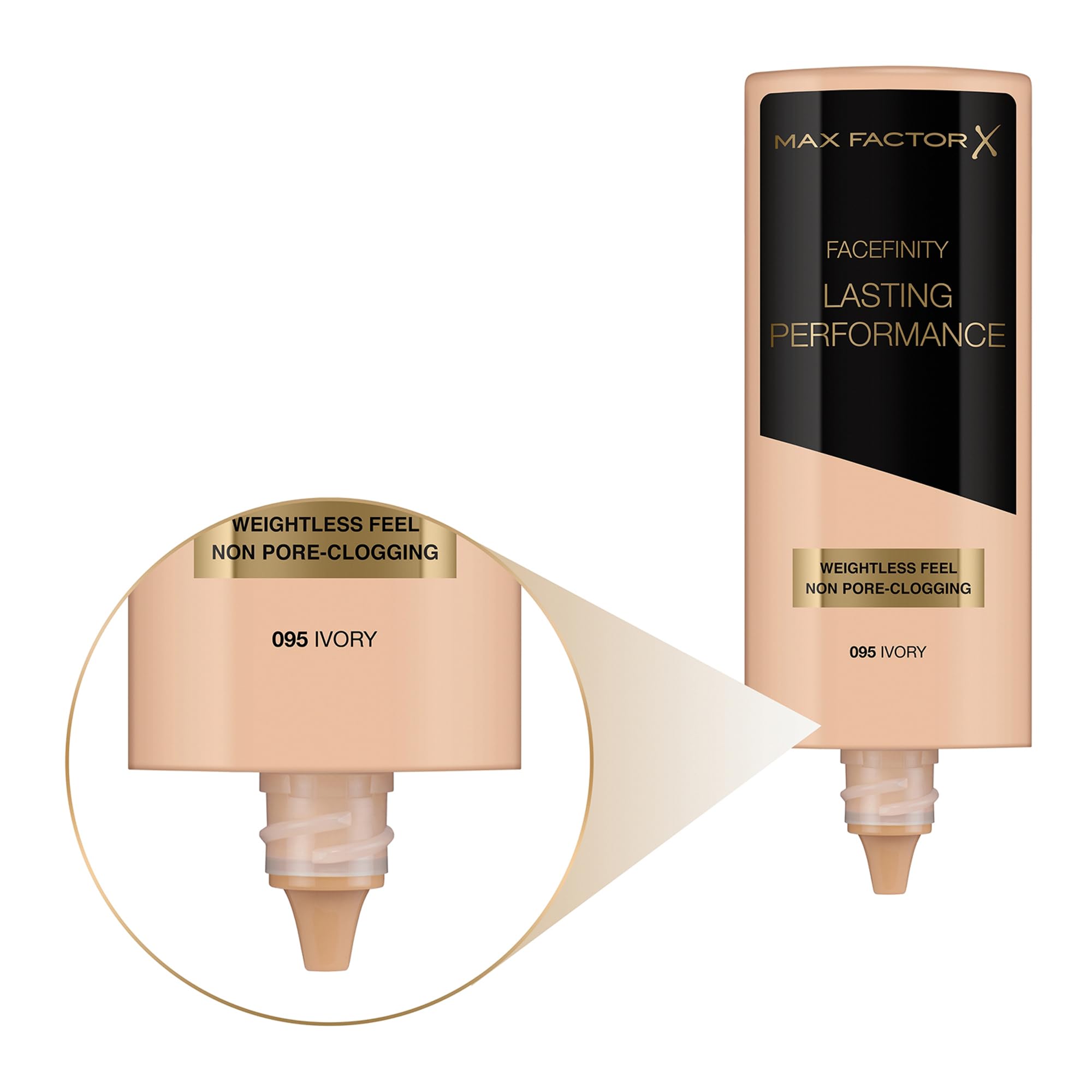 Max Factor Lasting Performance Liquid Foundation, Ivory, Full Coverage, Flawless and Radiant Finish, Lightweight Formula, Smudge Resistant, Non Pore-Clogging, Fragrance Free, 35ml Halalzen