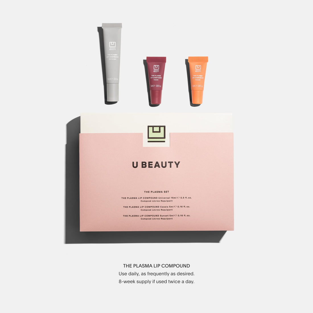 U Beauty The PLASMA Lip Compound - Anti-Wrinkle & Anti-Aging Treatment - Clear Plumping Lip Gloss with Hyaluronic Acid for Deep Hydration - Salicylic Acid, Vitamin E, & Peptides Contour Lips, 15 mL Halalzen